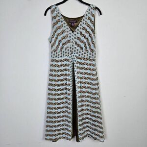 Robbie Bee Womens Y2K Babydoll Silk Midi Dress Size 10 Brown Embellished Fairy